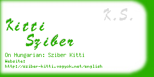 kitti sziber business card